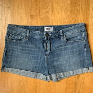 PAIGE denim shorts size 31.